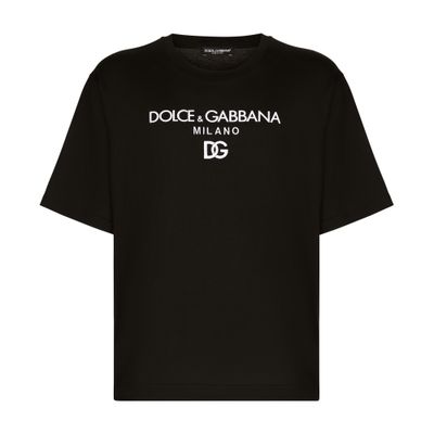 Dolce & Gabbana Cotton T-shirt with DG embroidery