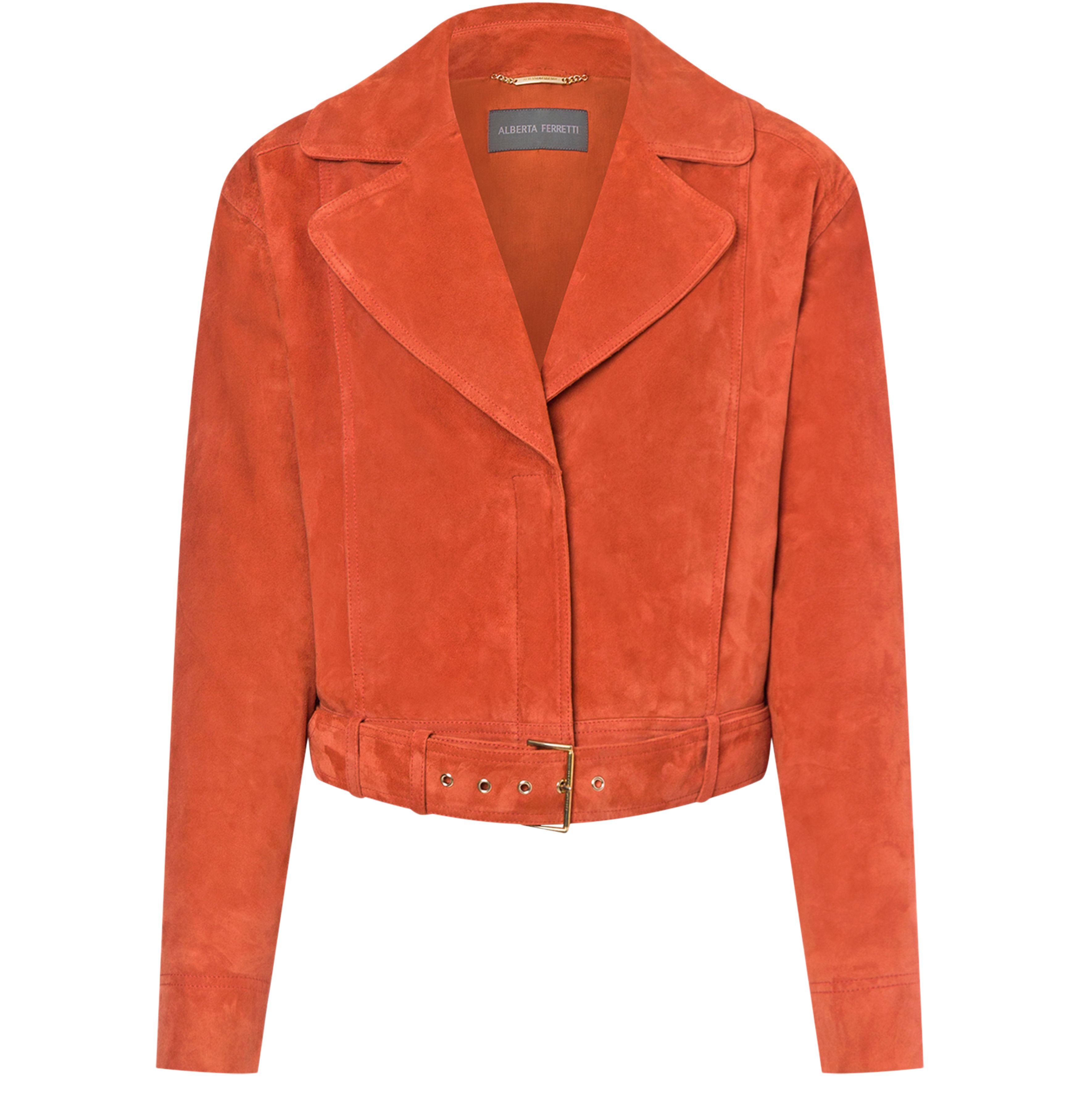 Alberta Ferretti Suede biker jacket