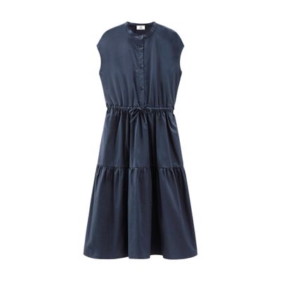 Woolrich Poplin dress in pure cotton with ruffles