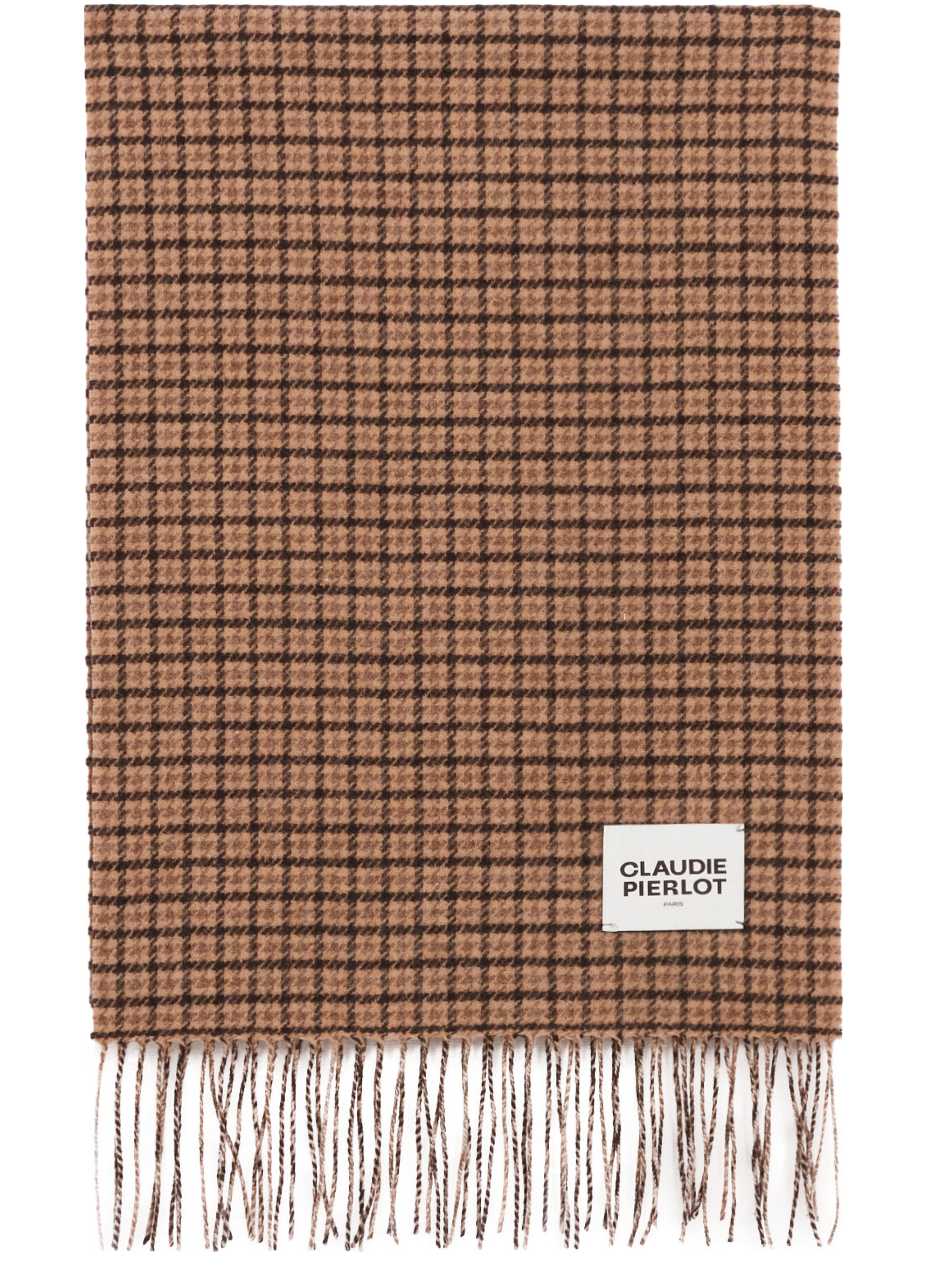  Wool check scarf