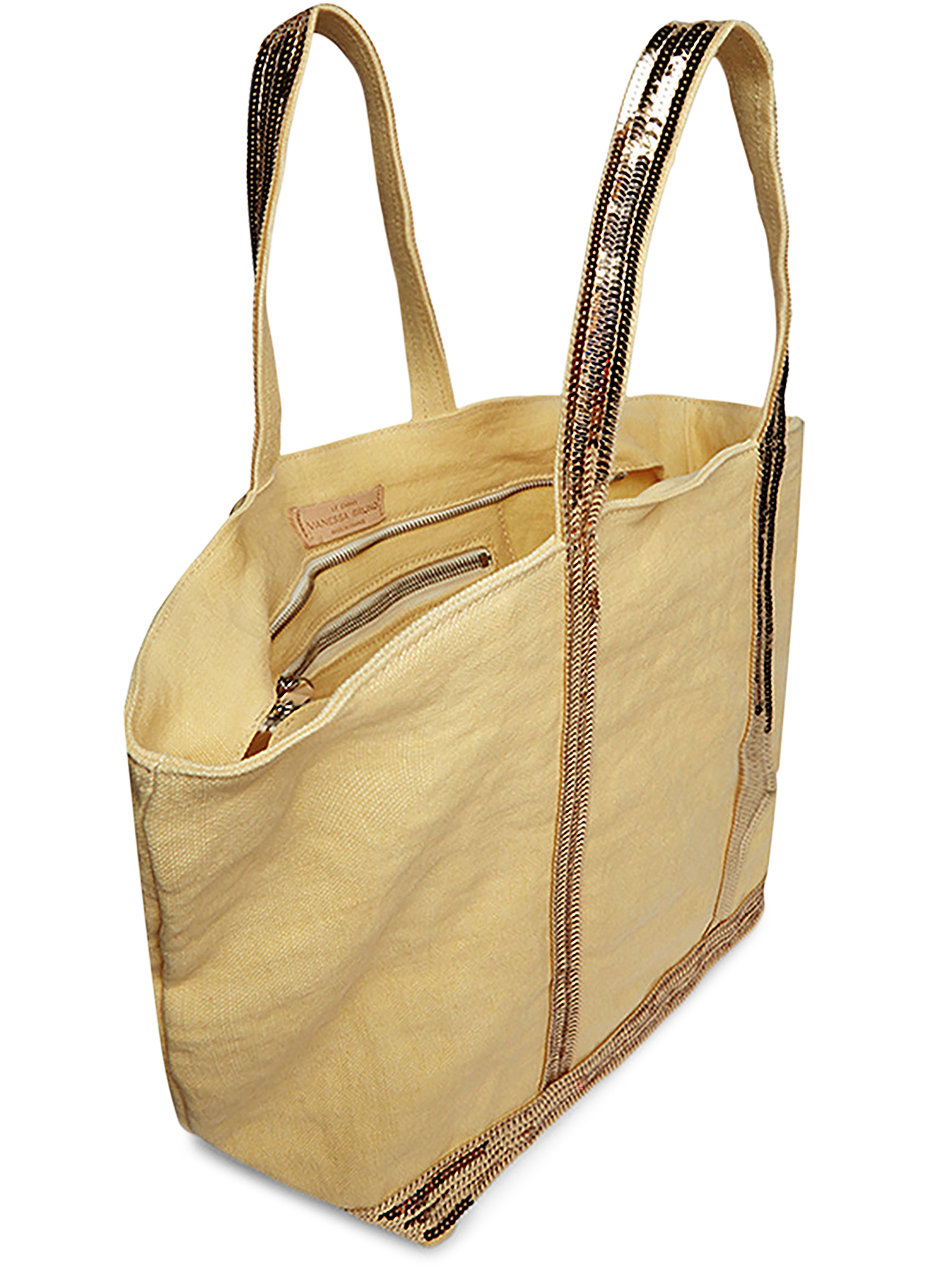  Linen L cabas tote