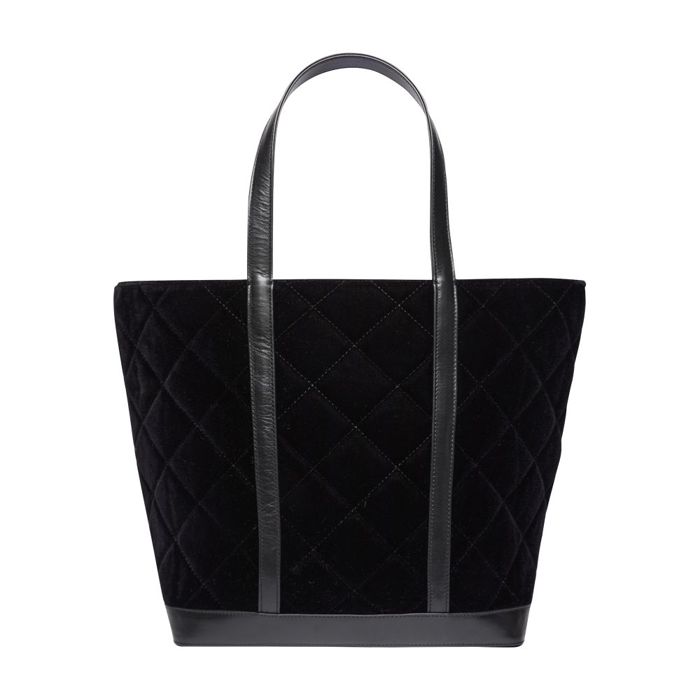  Velvet padded L tote bag