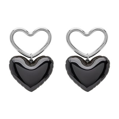 Nina Ricci Heart charm earrings