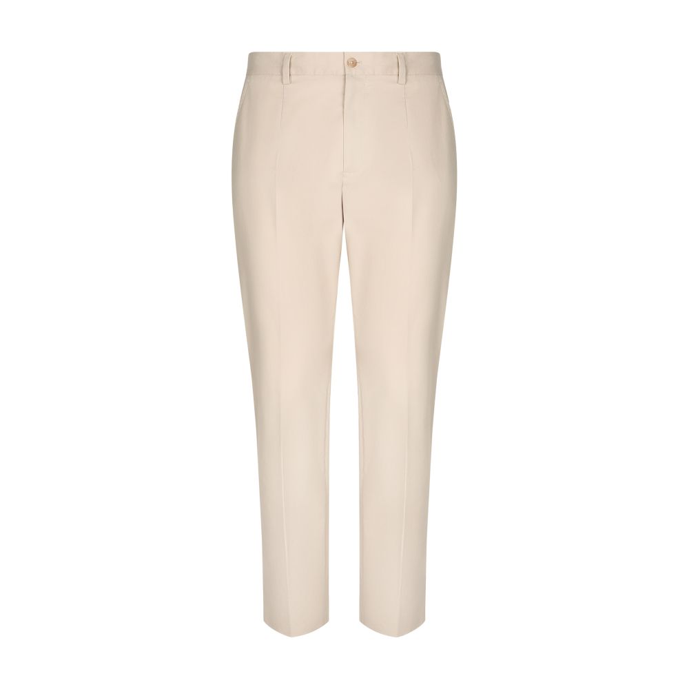 Dolce & Gabbana Stretch cotton pants with branded tag