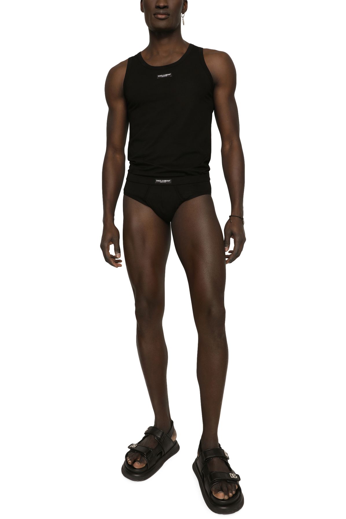 Dolce & Gabbana Medium Elasticized Jersey Briefs with Logo Label