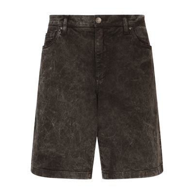 Dolce & Gabbana Stretch denim shorts with marble effect