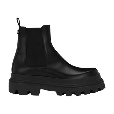 Dolce & Gabbana Brushed Calf Leather Chelsea Boots