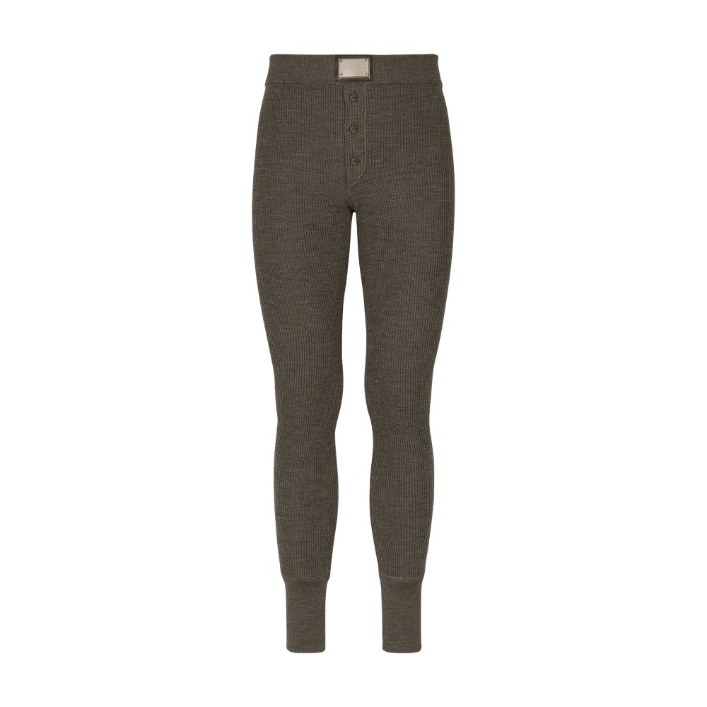 Dolce & Gabbana Wool fine-rib leggings