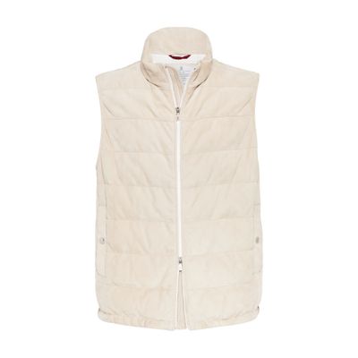 Brunello Cucinelli Suede down vest