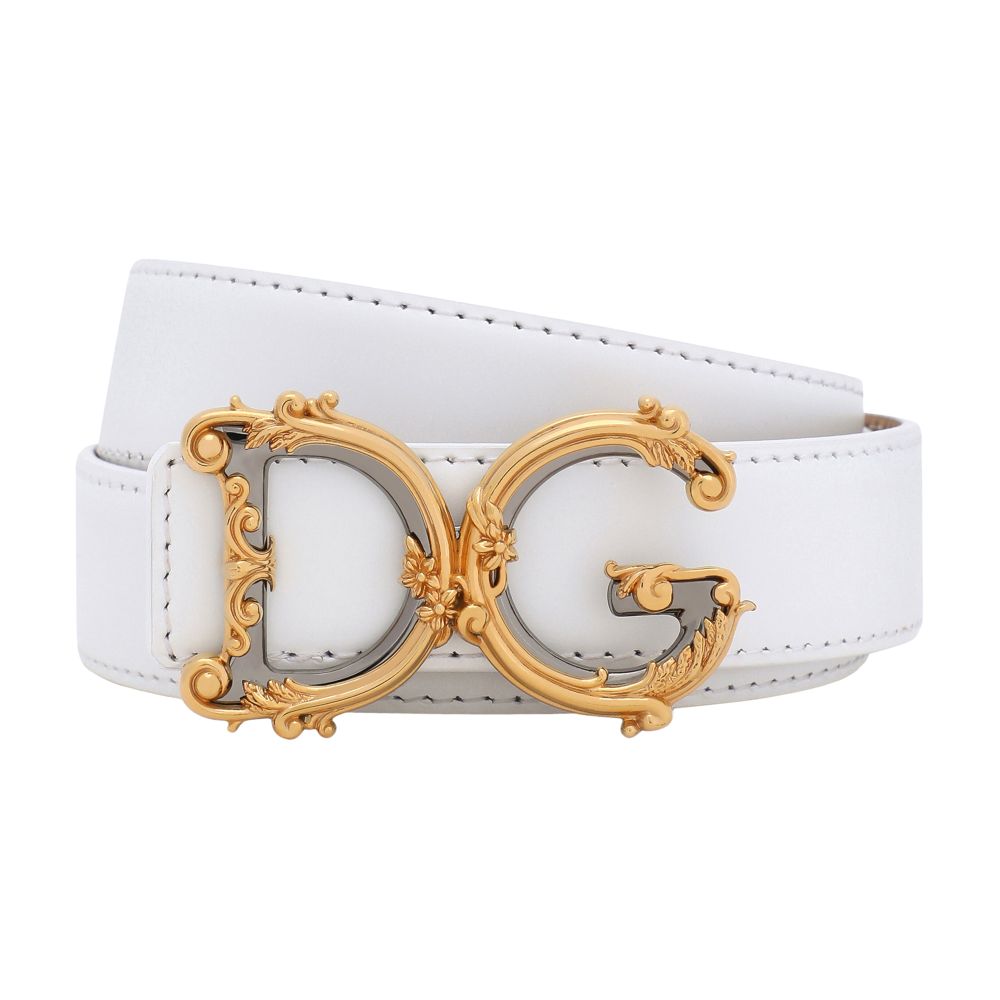 Dolce & Gabbana Calfskin belt with logo