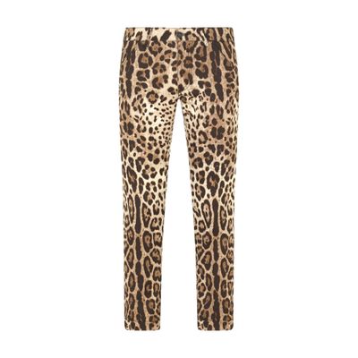 Dolce & Gabbana Leopard-print stretch cotton pants