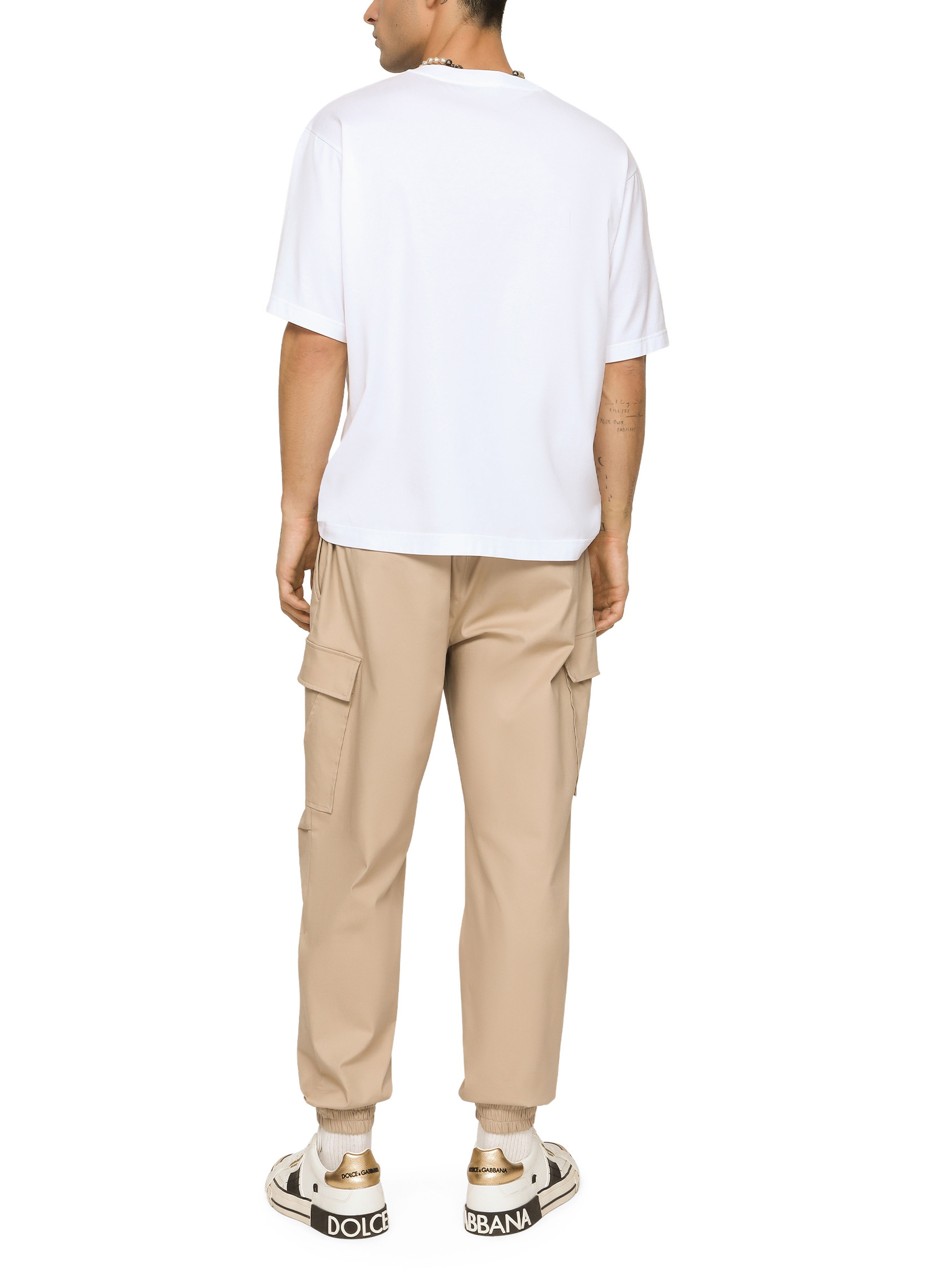 Dolce & Gabbana Cotton cargo pants with branded tag