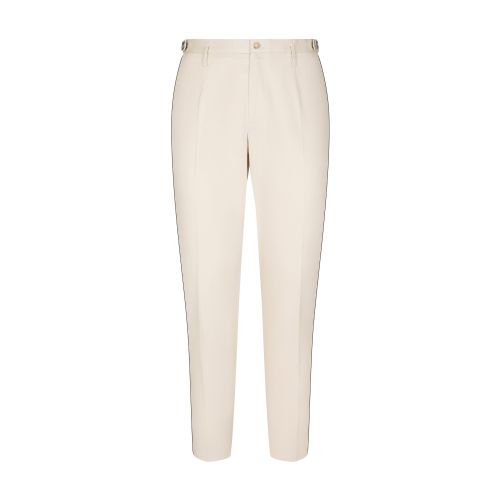 Dolce & Gabbana Stretch cotton pants with DG hardware