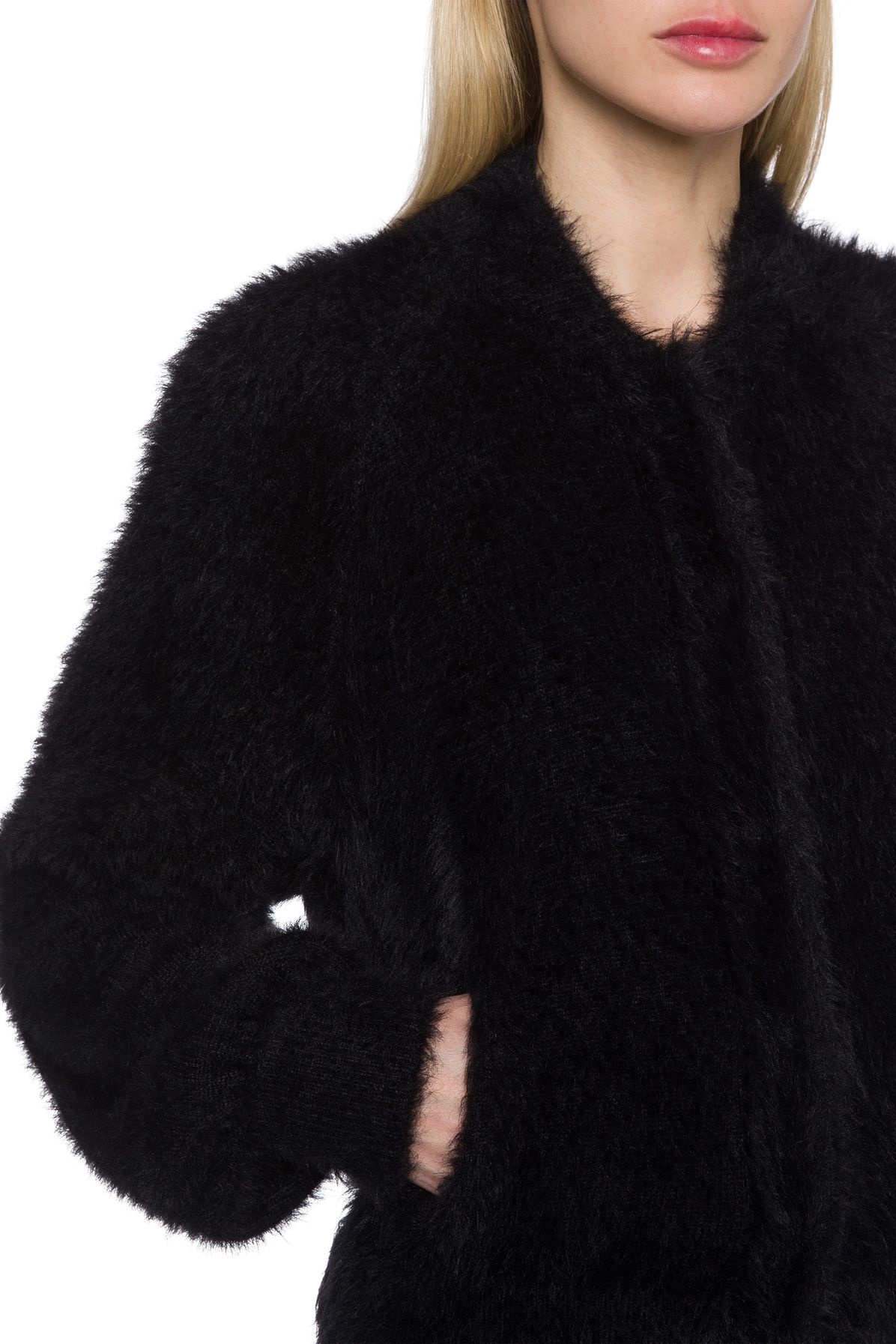 Alberta Ferretti Cardigan in furry-effect fabric