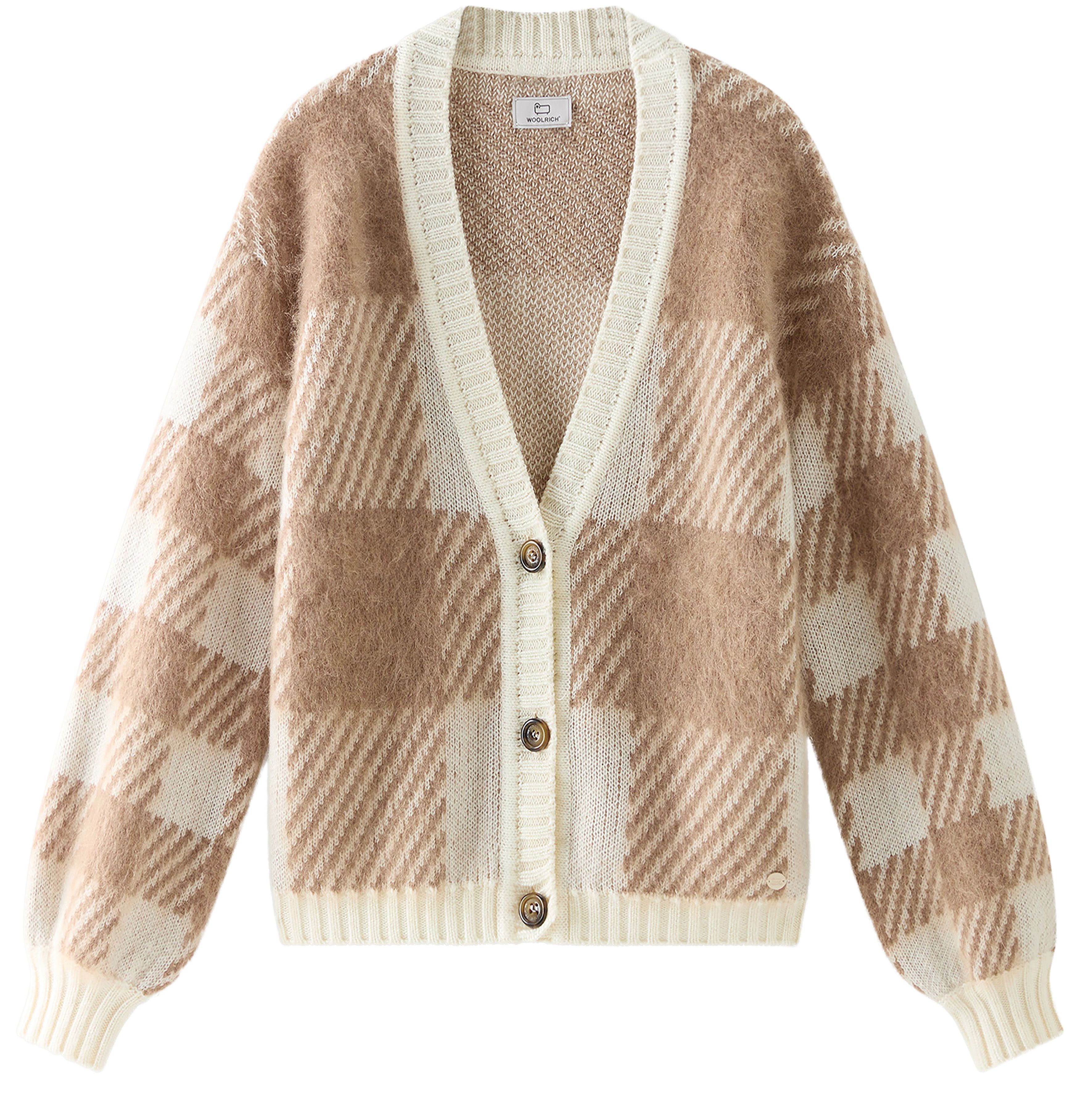 Woolrich Check Wool Cardigan