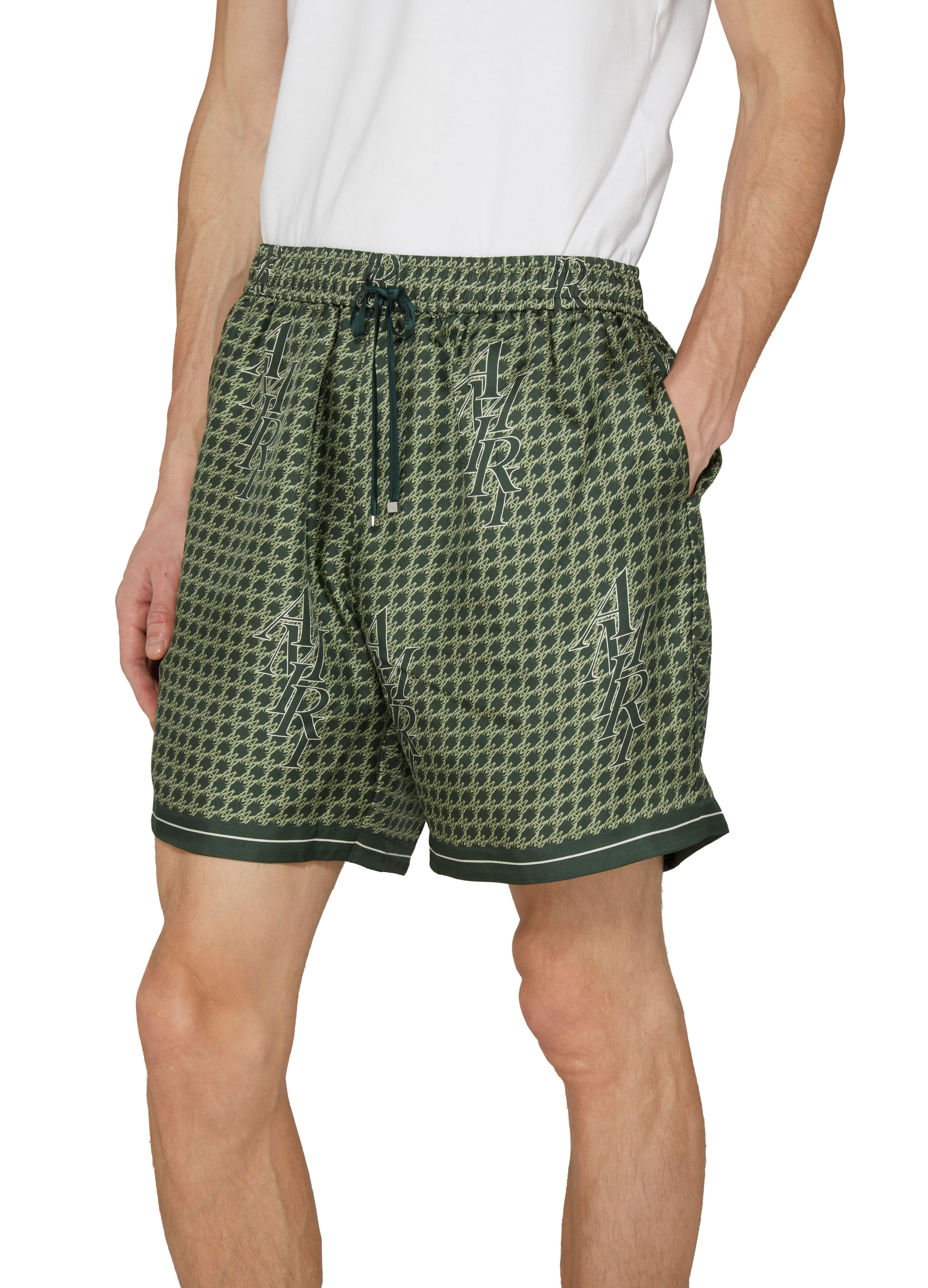 Amiri Houndstooth silk shorts