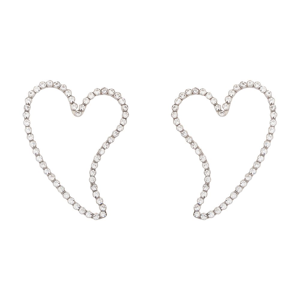 Nina Ricci Heart strass earrings