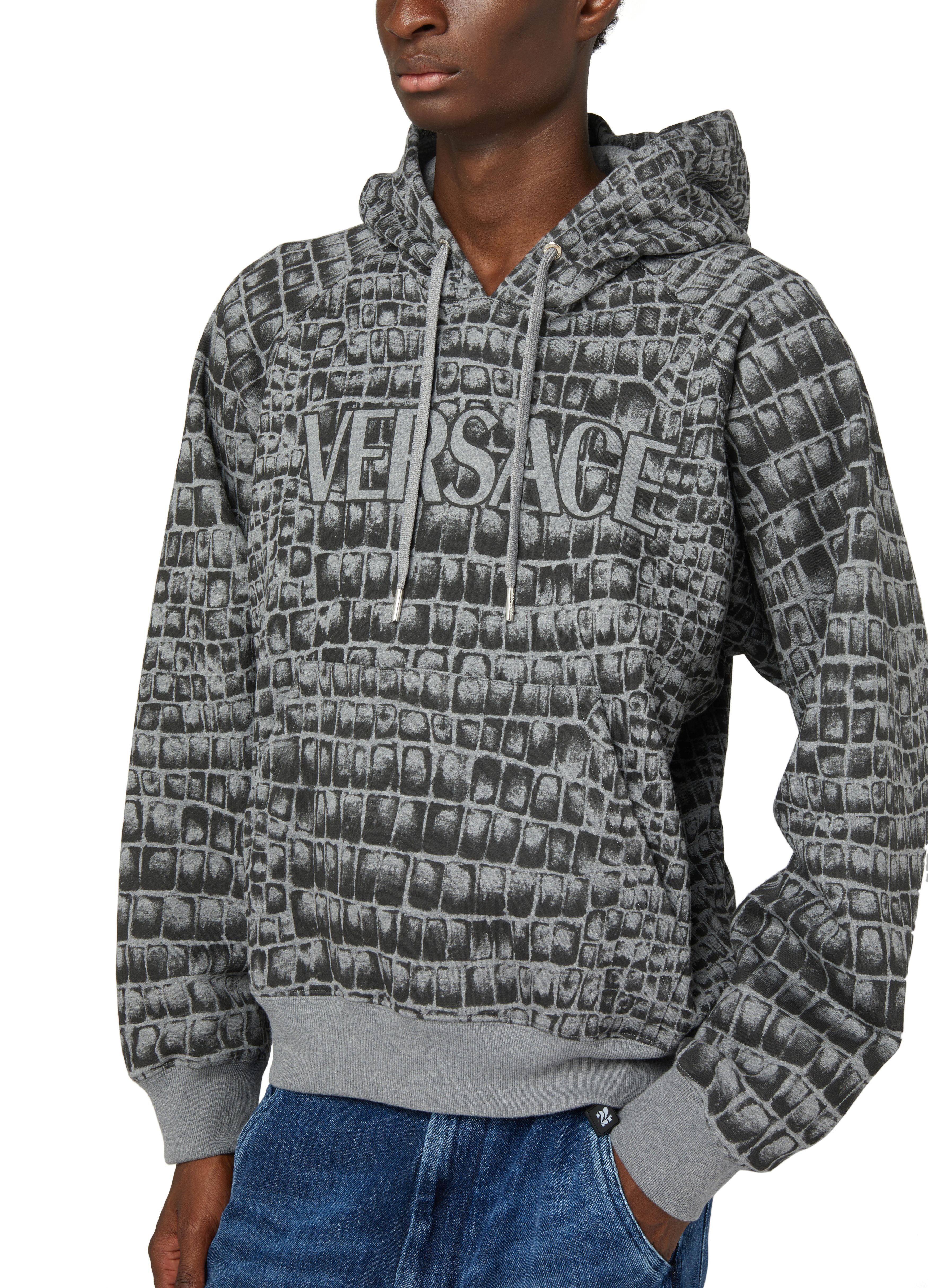 Versace Hoodie with crocodile print