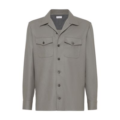 Brunello Cucinelli Virgin wool flannel overshirt