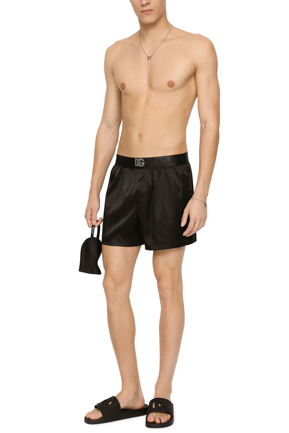 Dolce & Gabbana Silk shorts and sleep mask