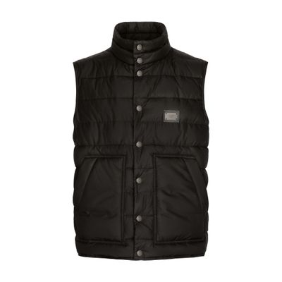 Dolce & Gabbana Nylon vest with branded tag