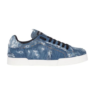 Dolce & Gabbana Denim patchwork Portofino sneakers