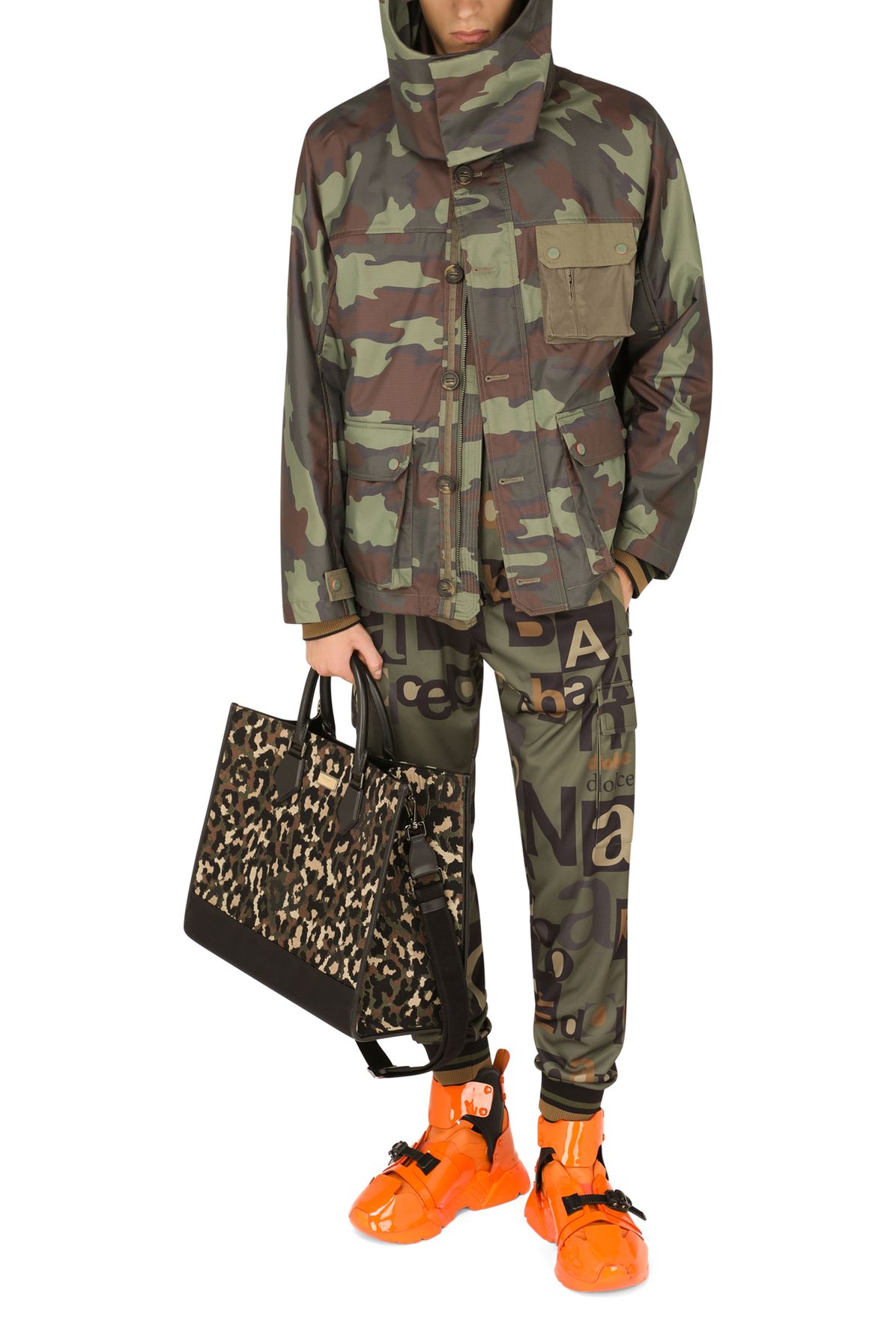 Dolce & Gabbana Large camouflage jacquard shopper