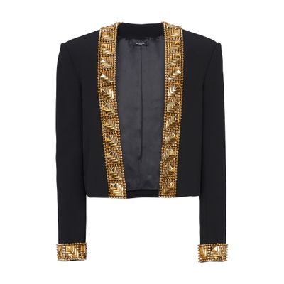 Balmain Pyramid stud embroidered blazer