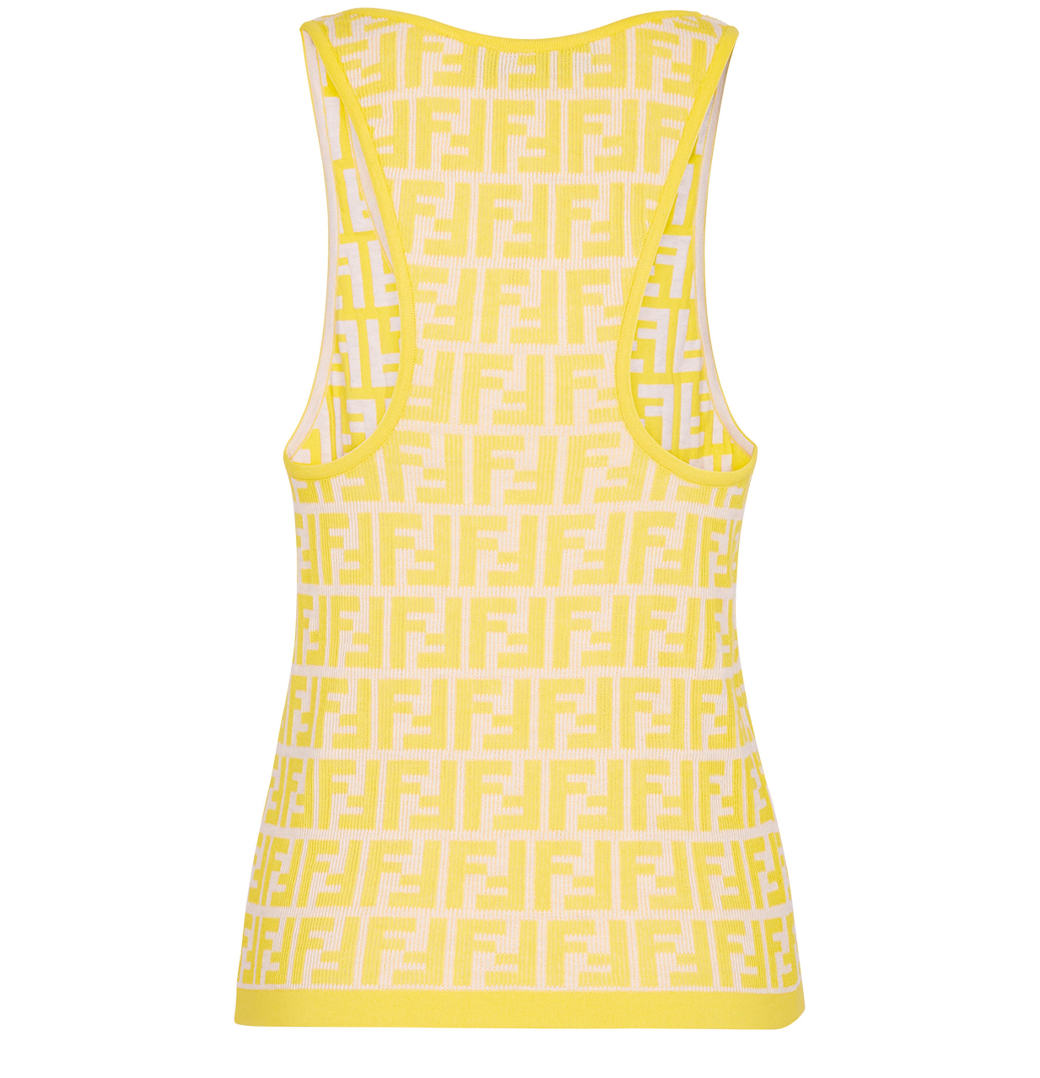 FENDI Sleeveless top with a wide round neckline