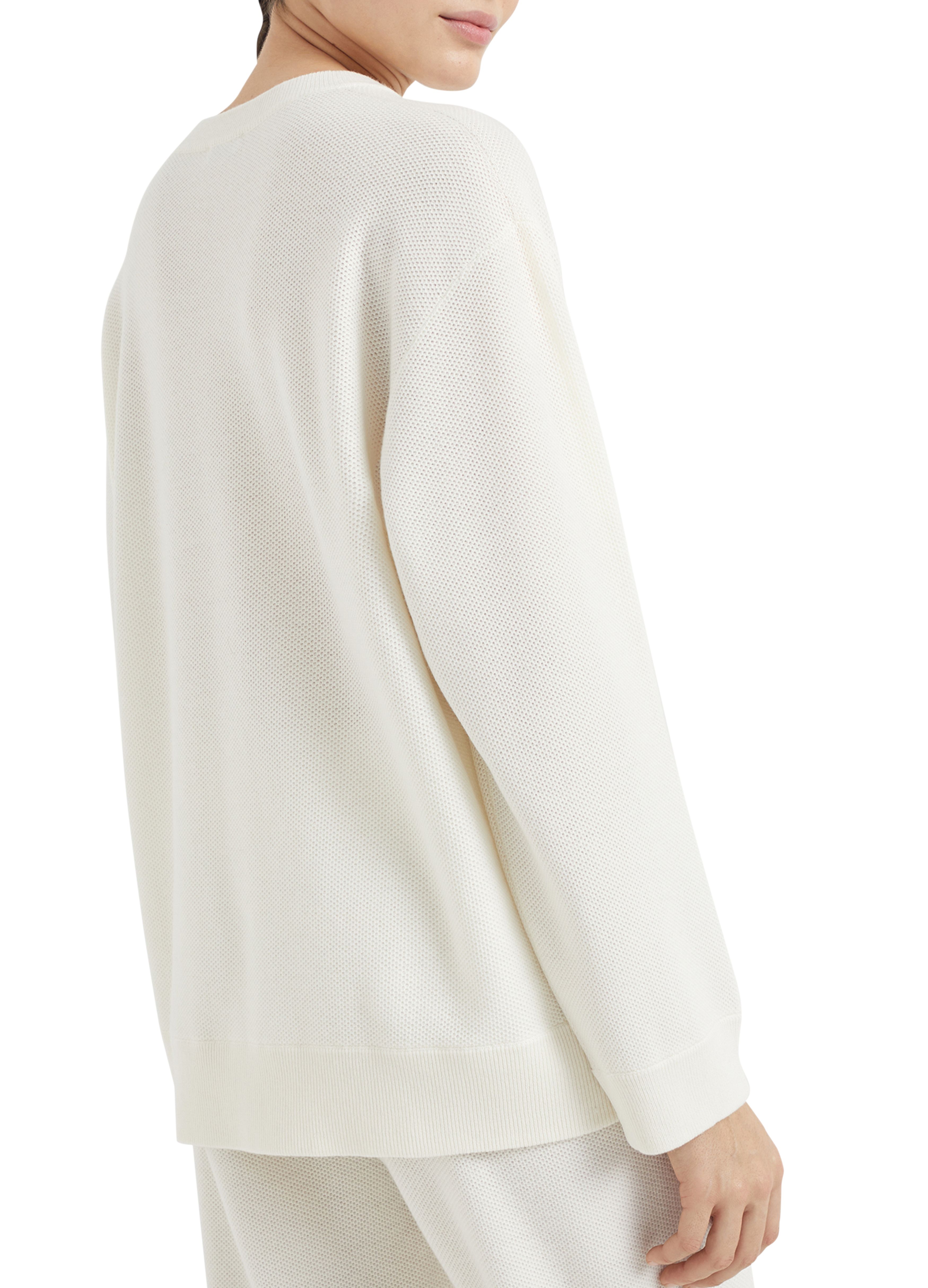 Brunello Cucinelli Honeycomb knit sweater with logo