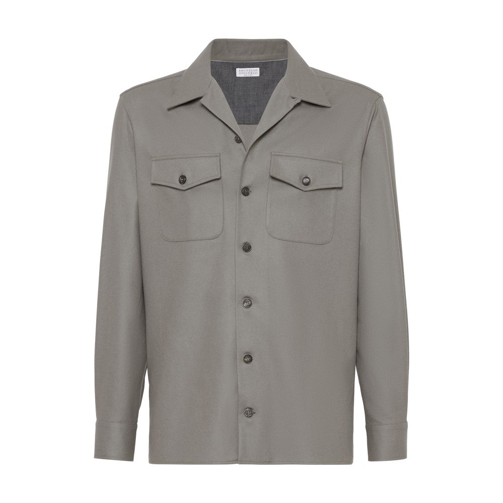 Brunello Cucinelli Virgin wool flannel overshirt