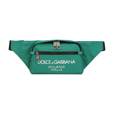 Dolce & Gabbana Small belt bag with rubberized logo