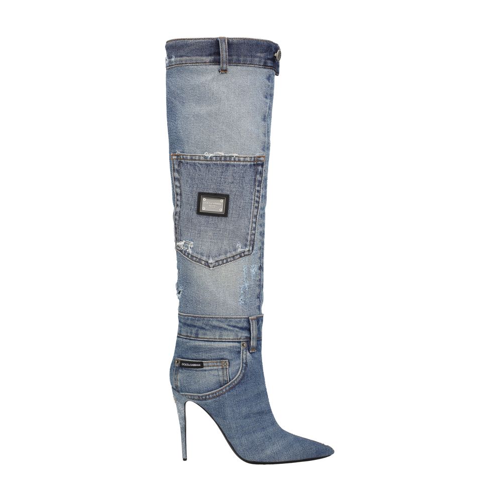 Dolce & Gabbana Patchwork denim boots