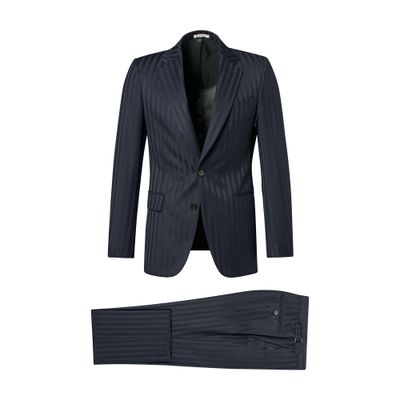  Wool suit with jacquard effect