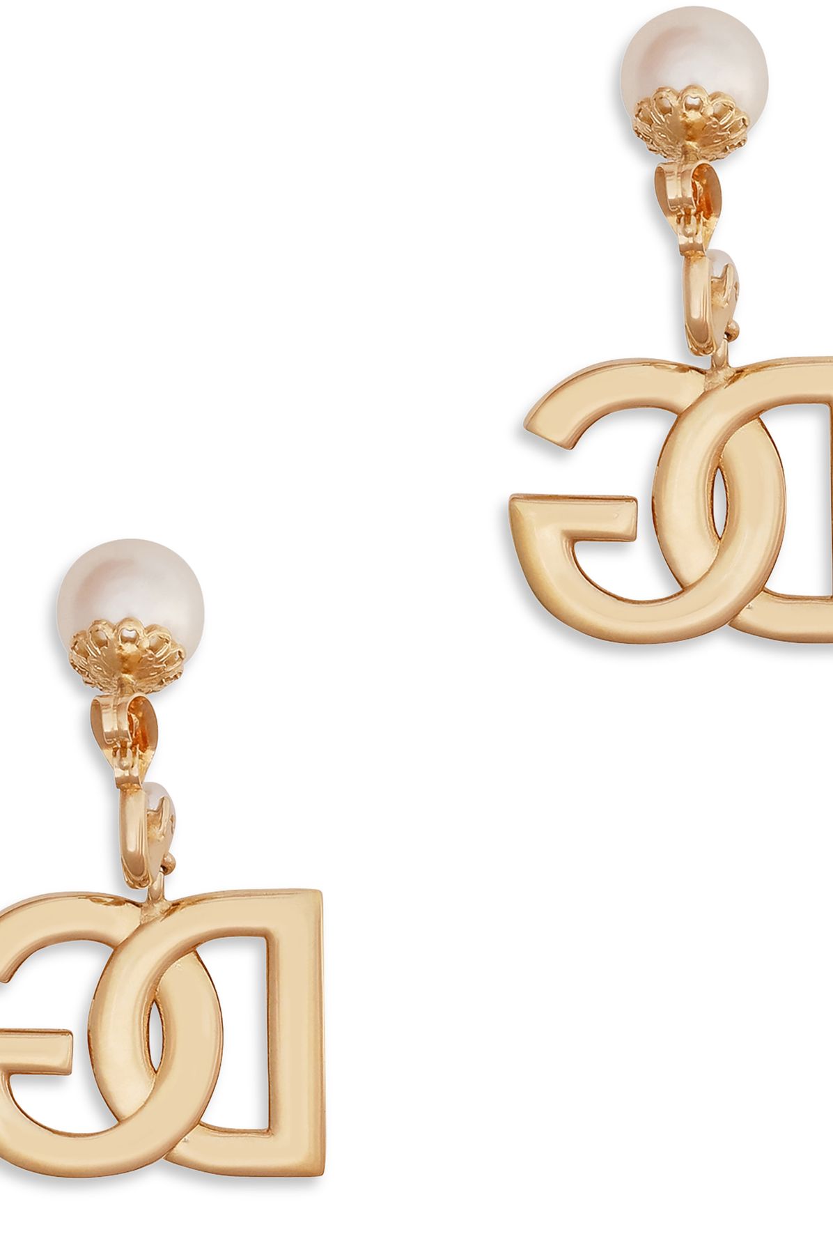 Dolce & Gabbana Earrings with DG logo and pearls