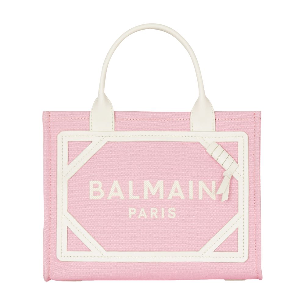 Balmain B-Army small canvas and leather tote bag