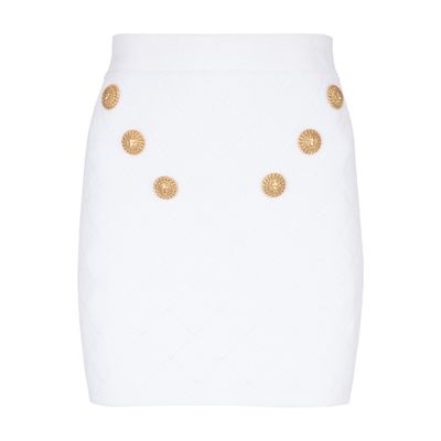 Balmain Knit 6-Button Skirt