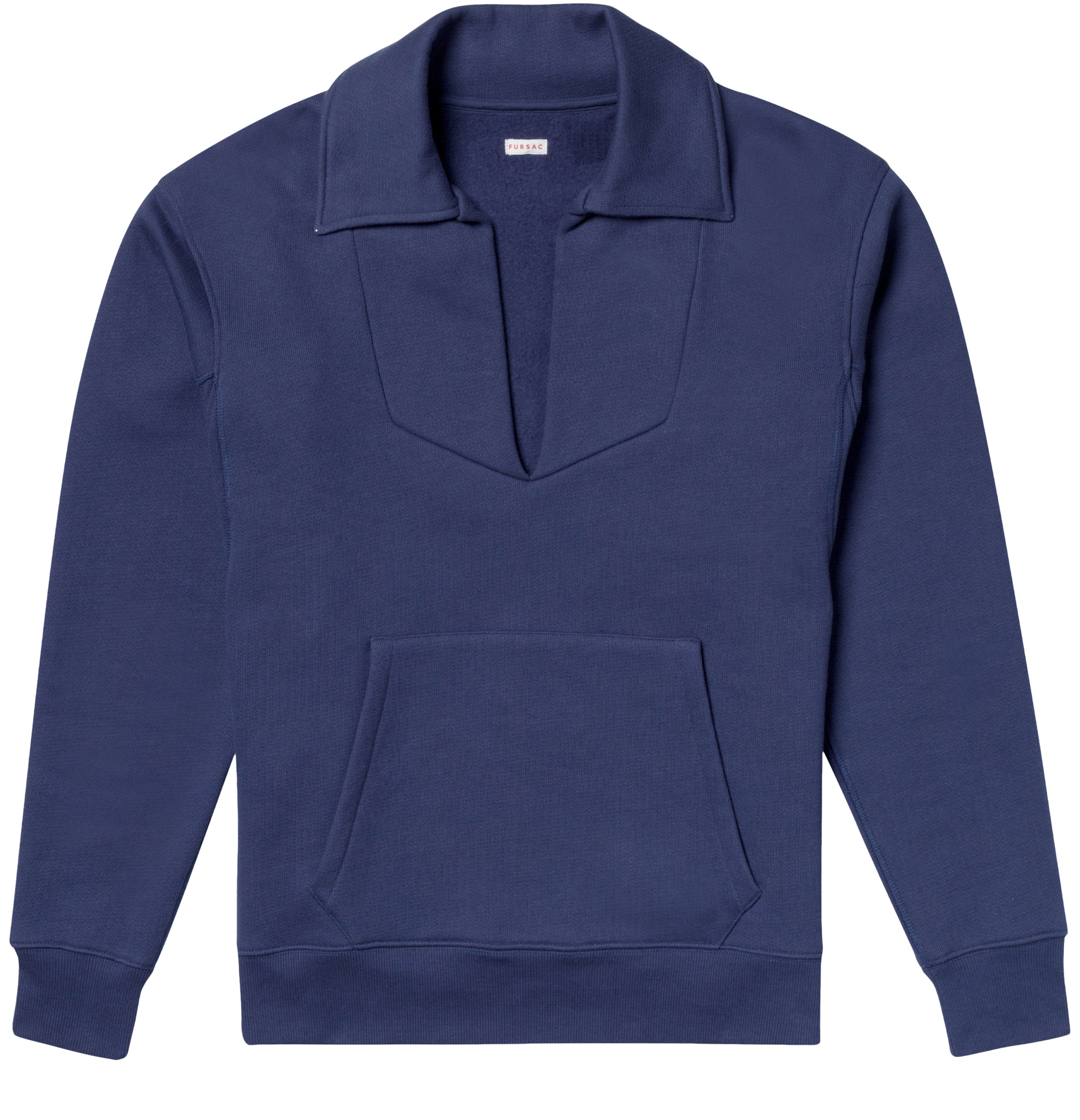  Organic cotton peacoat-style sweatshirt