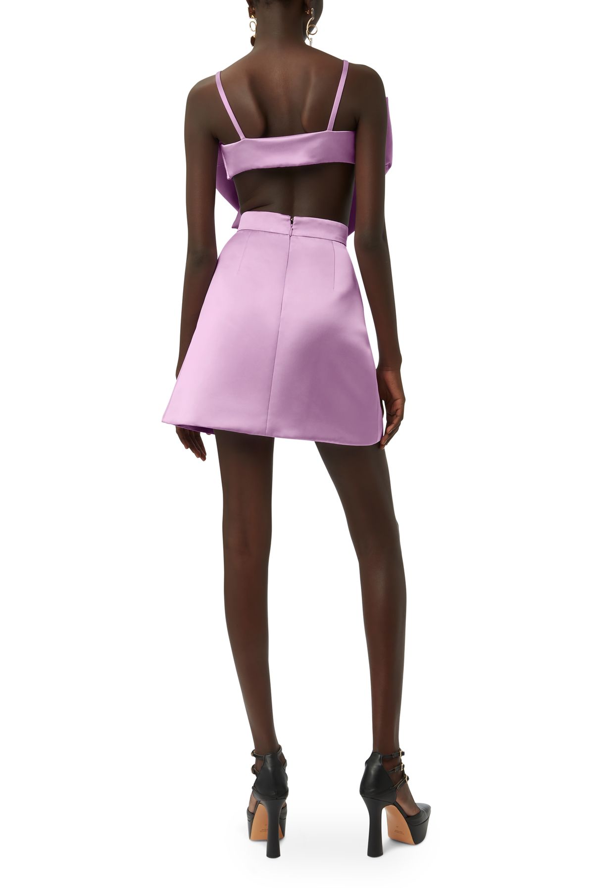 Nina Ricci Mini a-line satin skirt
