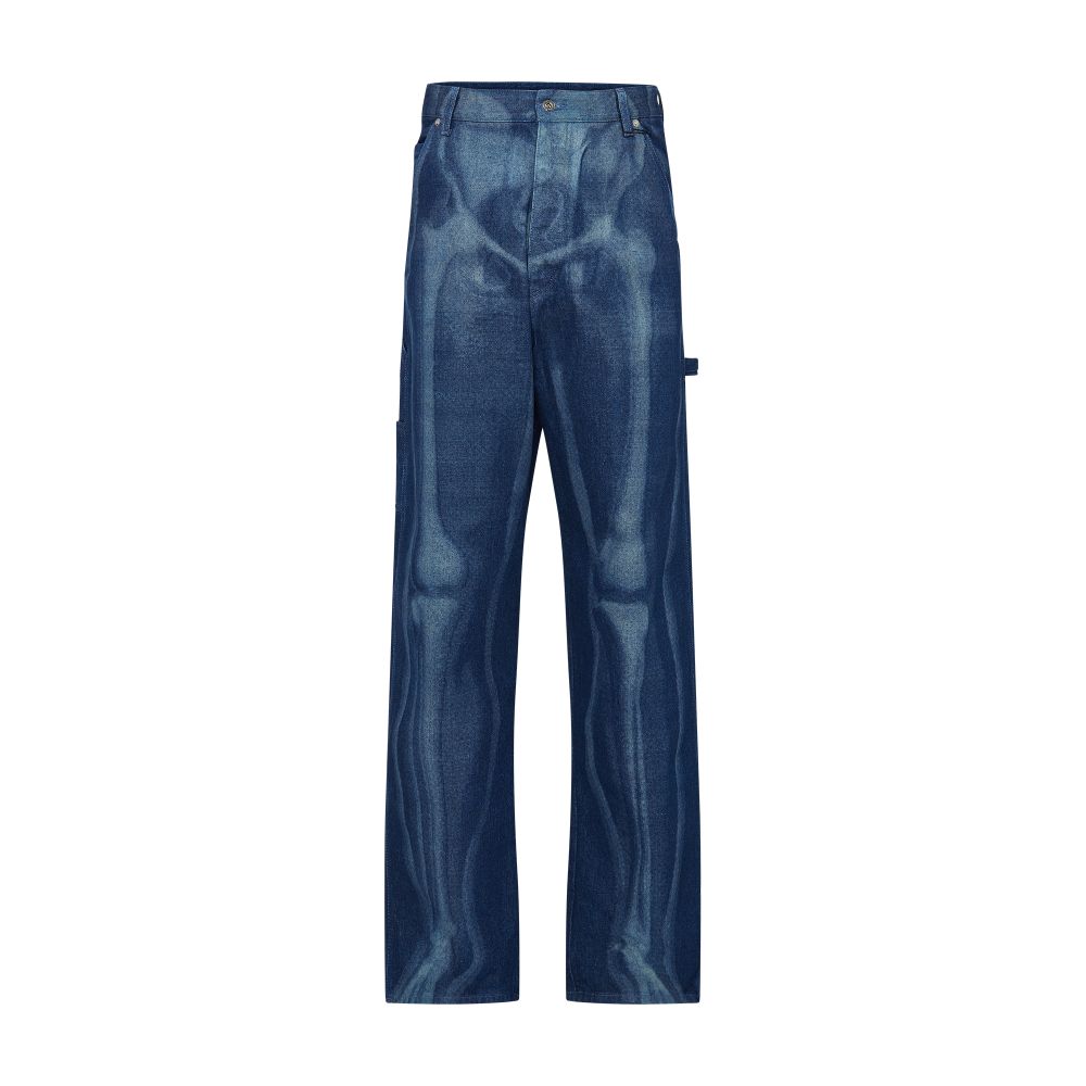 OFF-WHITE Body scan denim over carpent pants