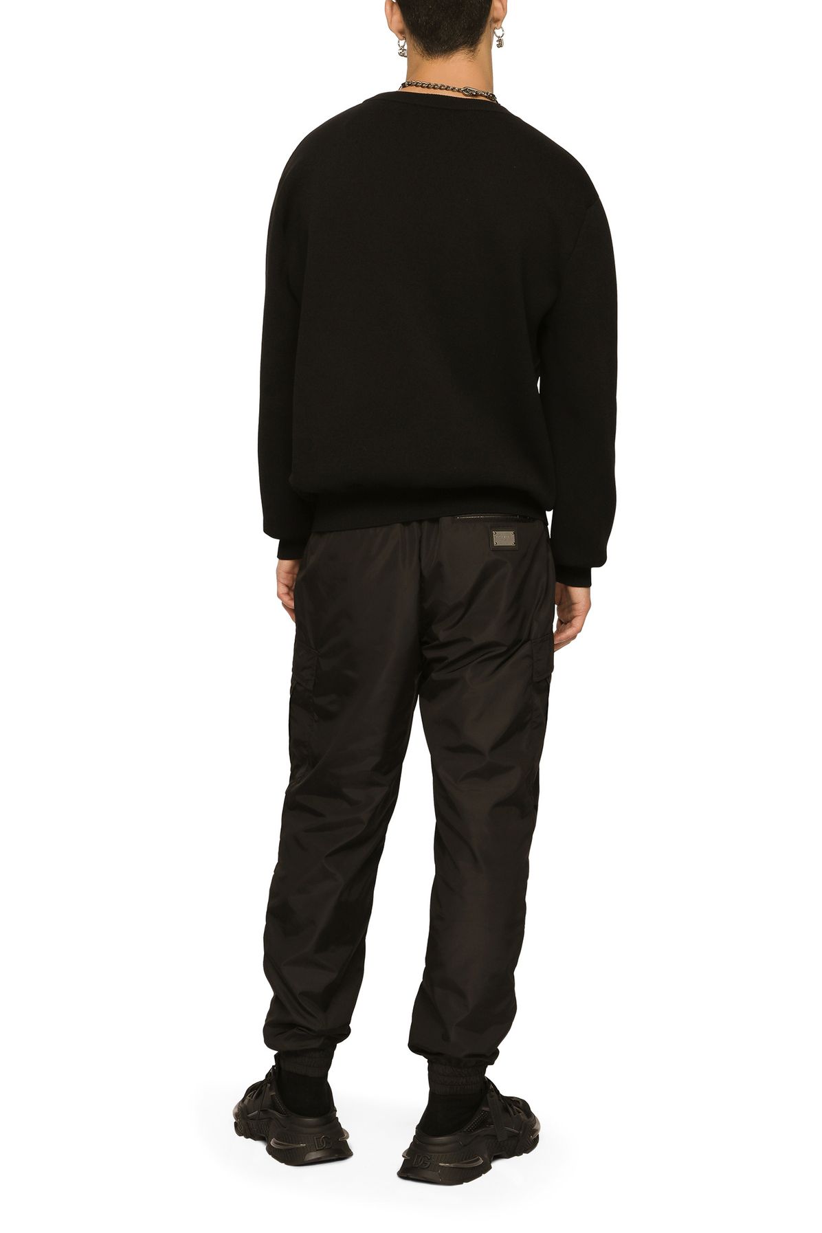 Dolce & Gabbana Nylon cargo pants with logo tag