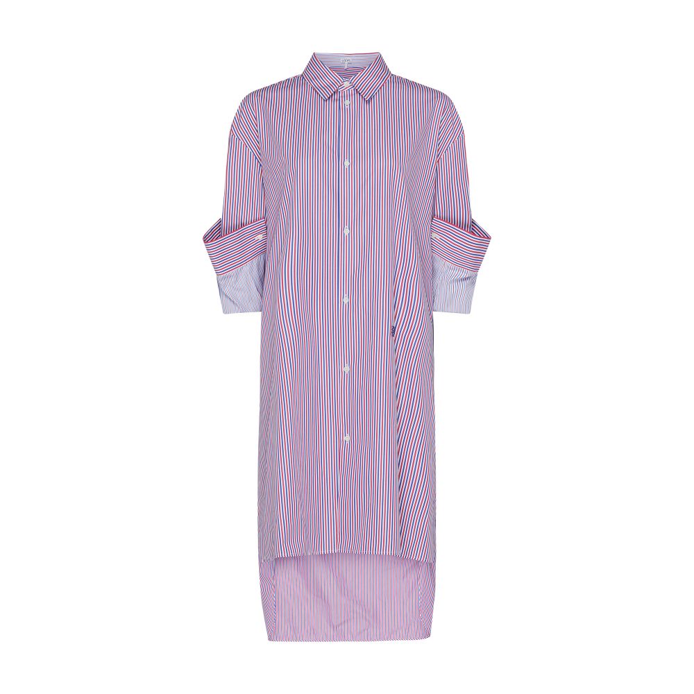 Loewe Turn up striped shirt dress