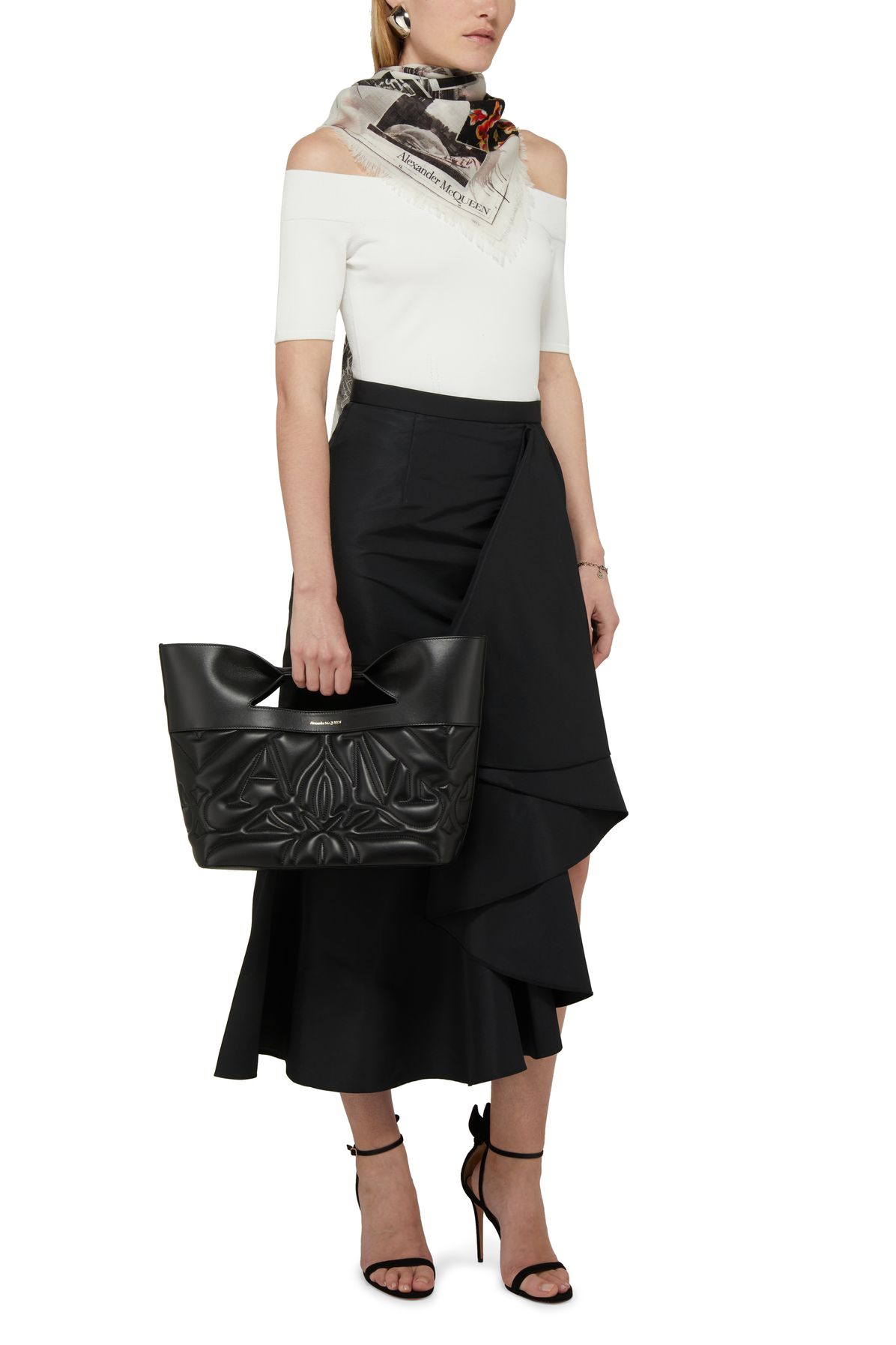 Alexander McQueen Asymetric midi skirt