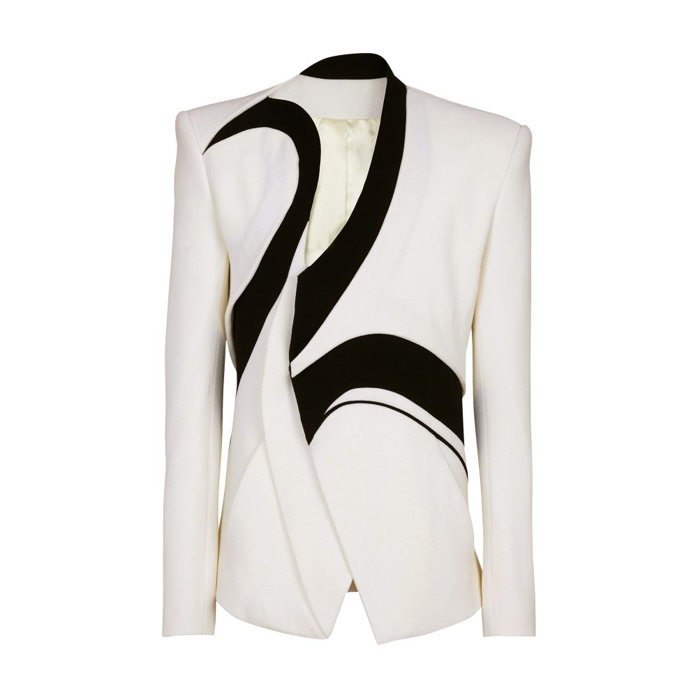 Balmain Graphic double crêpe blazer with inserts