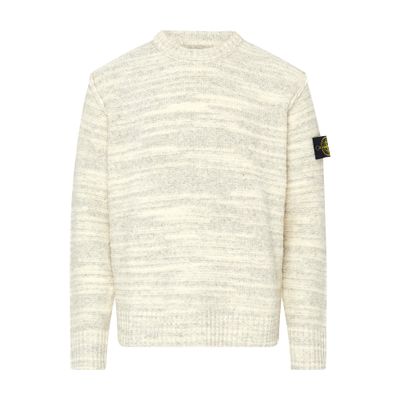 Stone Island Round neck sweater with logo patch