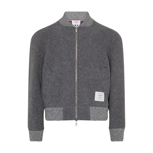 Thom Browne Striped bomber in wool