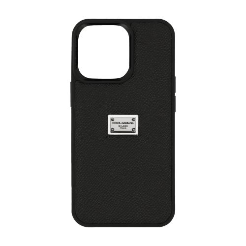 Dolce & Gabbana Calfskin iPhone 13 Pro cover with logo tag