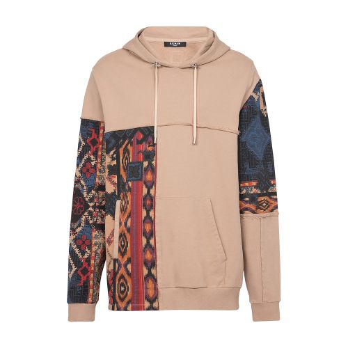 Balmain Cotton sweatshirt with patchwork print