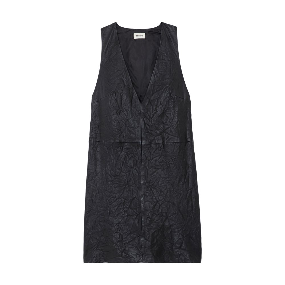 Zadig & Voltaire Rasha Crinkled Leather Dress