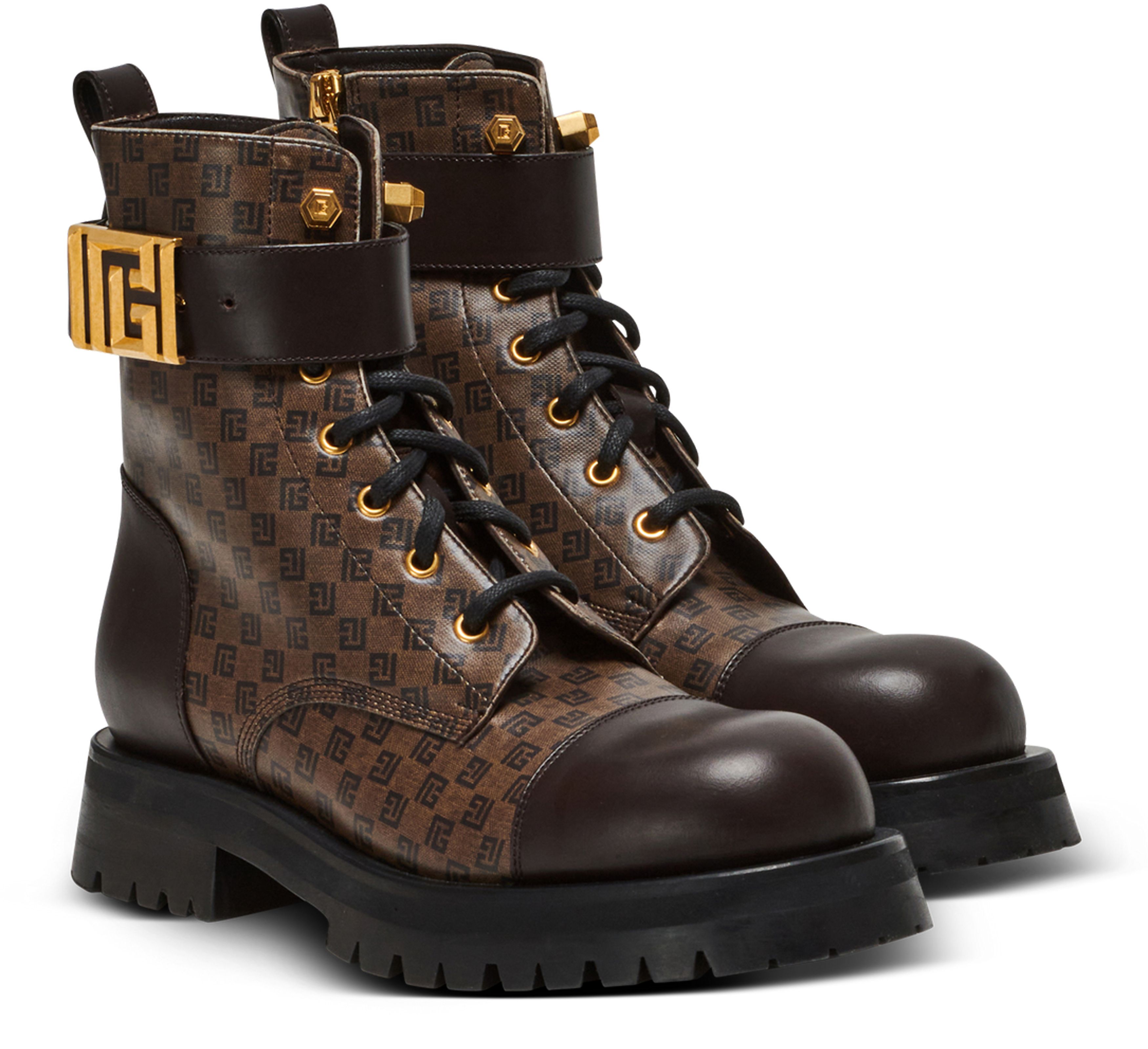 Balmain Mini Monogram Romy Army Boots